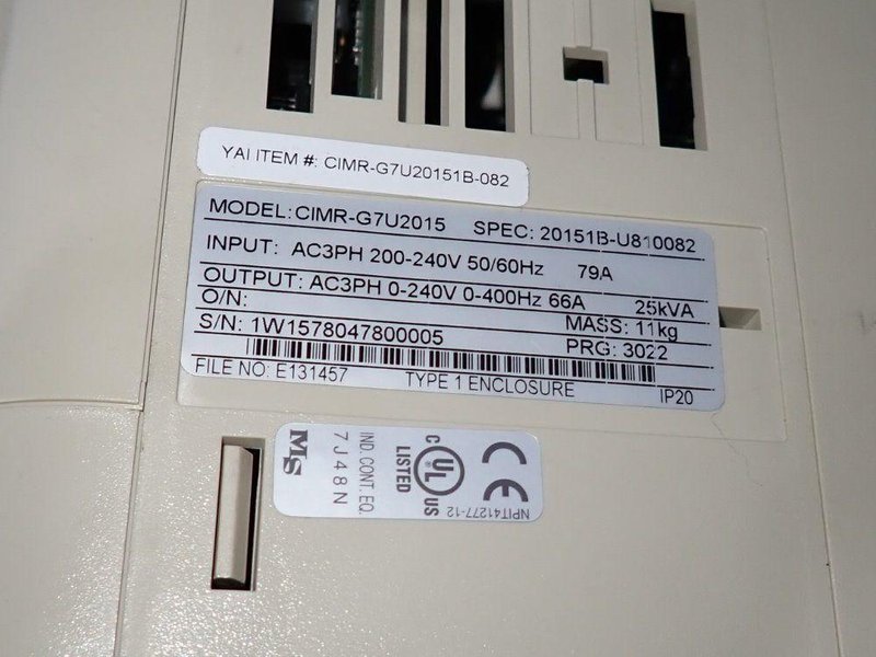 YASKAWA AC DRIVE  -  CIMR-G7U2015