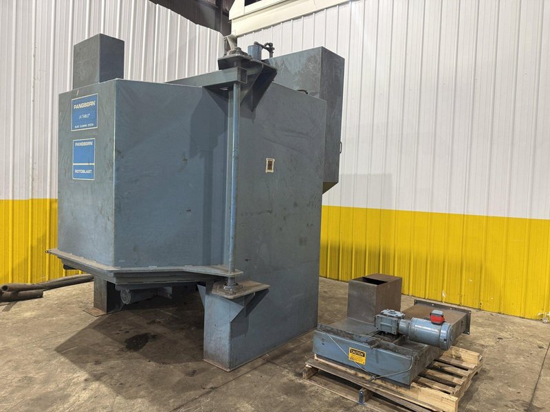 72” PANGBORN MODEL #6LK-7 ROTARY TABLE SHOT BLAST MACHINE, ONLY 962 HOURS: YOBRO #25200