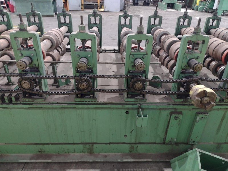 16 STAND X 4&quot; x 36&quot; WIDE R-PANEL ASC ROLLFORMER LINE WITH REEL &amp; CUT OFF, BECK CONTROLS: STOCK 21176