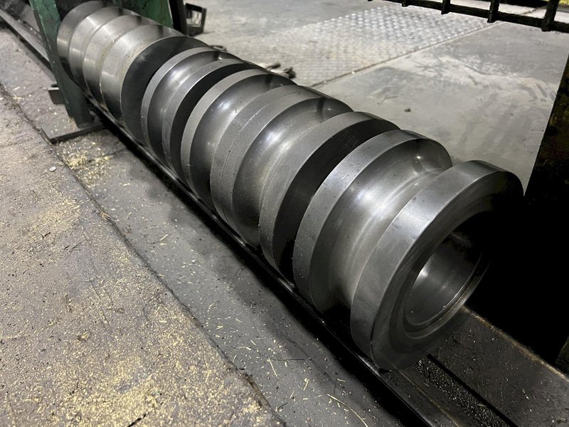 12 ROLL MEECO MODEL #12-12-TPVC (HD3) 2-PLANE SHAPE, ROD &amp; FLAT STOCK ROTARY STRAIGHTENING &amp; CHAMFER SYSTEM: STOCK #18428