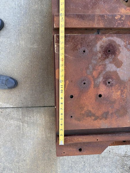 63&quot; X 240&quot; X 6&quot; T-SLOTTED FLOOR PLATE. STOCK # 1002825