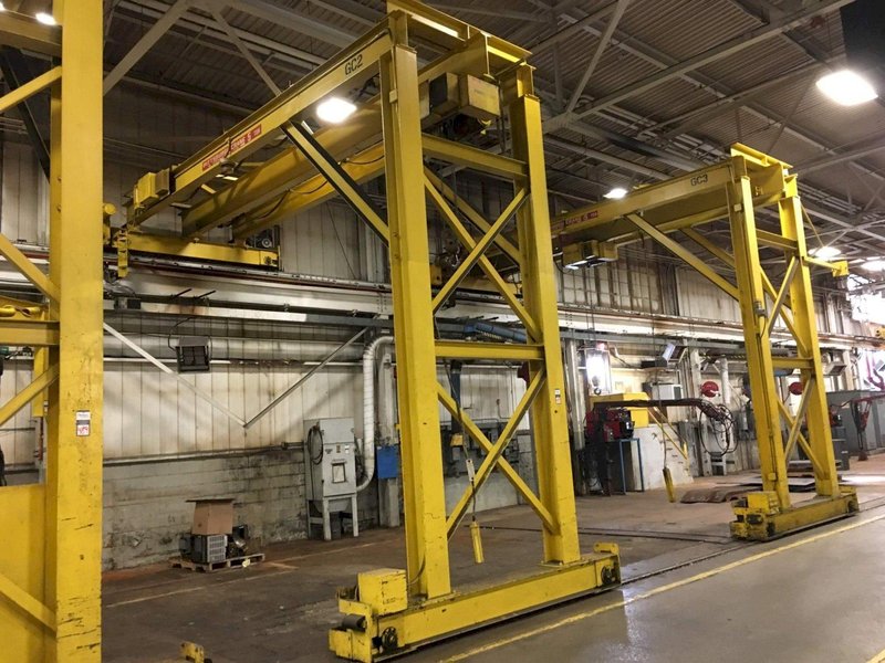 5 TON PITTSBURGH SINGLE LEG SINGLE GIRDER GANTRY CRANE: STOCK #67227