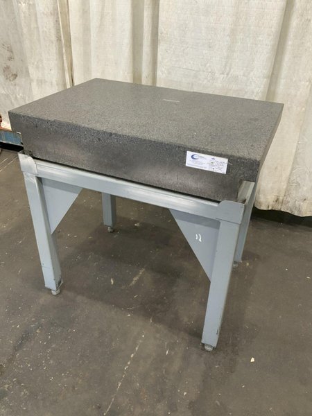 24" X 36" X 8" THICK CTEK TWO LEDGE GRANITE SURFACE PLATE  &amp; STAND: STOCK #81130