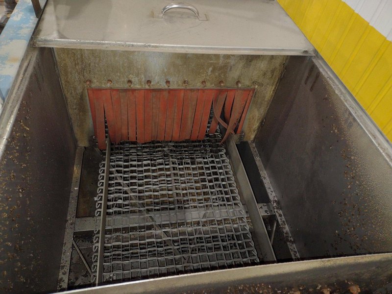 17034: 3 STAGE X 12&quot; WIDE FLO-MATIC MODEL #C20-2-1BELT CONVEYOR STAINLESS STEEL HEATED PARTS WASHER: STOCK #17034