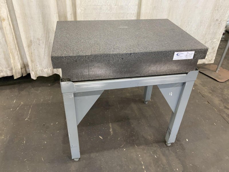 24" X 36" X 8" THICK CTEK TWO LEDGE GRANITE SURFACE PLATE  &amp; STAND: STOCK #81130