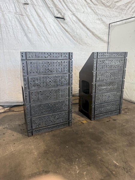 36" WIDE X 60" TALL X 24" DEEP T-SLOTTED ANGLE PLATE SET. STOCK # 0222426