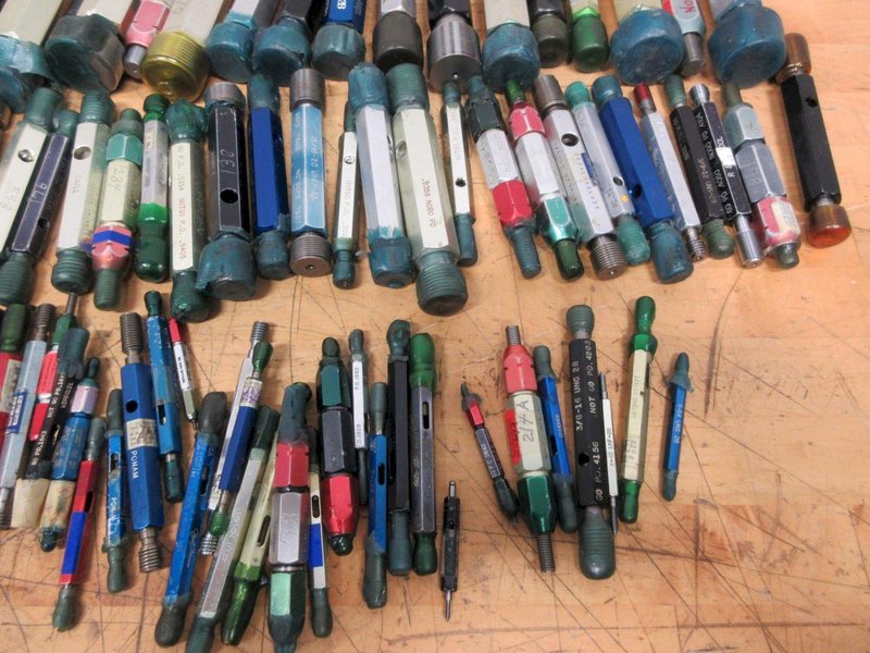 Threaded ID Go/No-Go Gauges, Standard SAE Sizes from 2/56 - 1-1/2"- Auction Item