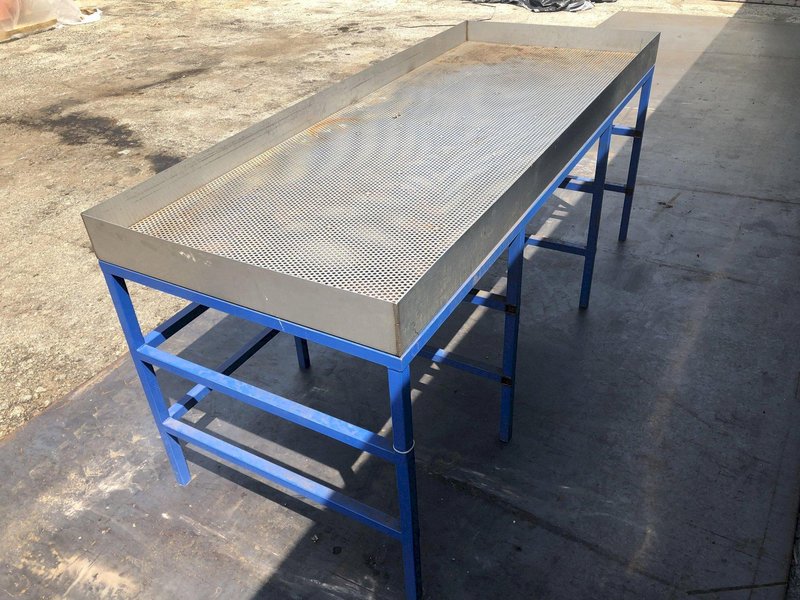 40&quot; X 100&quot; X 25 GALLON WASH TABLE WITH SMARTWASHER MODEL 25-2 HEATED POWER PUMP: STOCK 16462