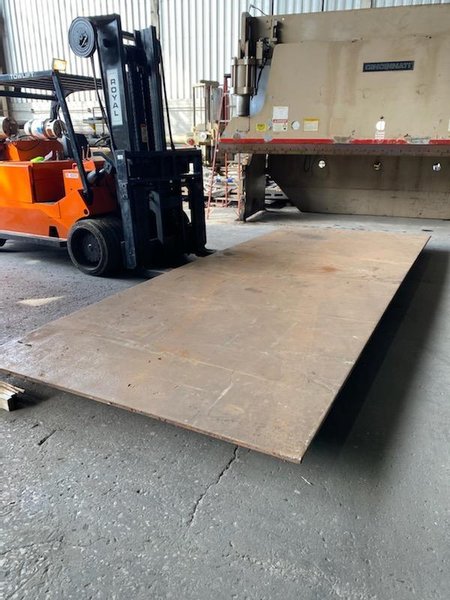 96&quot; X 120&quot; X 1&quot; STEEL PLATE. STOCK # 1056920