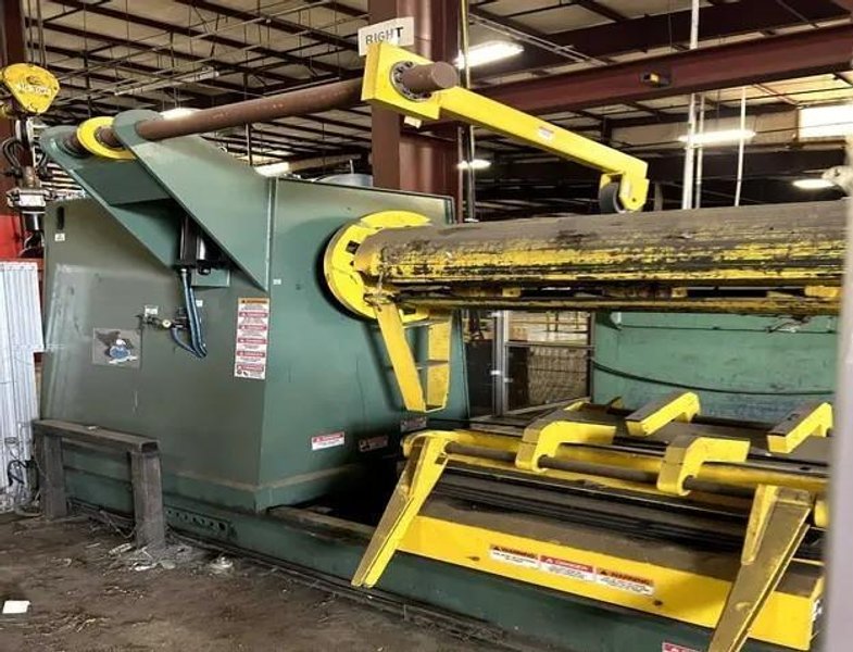 20,000 lbs. x 54 inch Coe Press Equipment Servo Coil Feed Line - Can be seen under power!