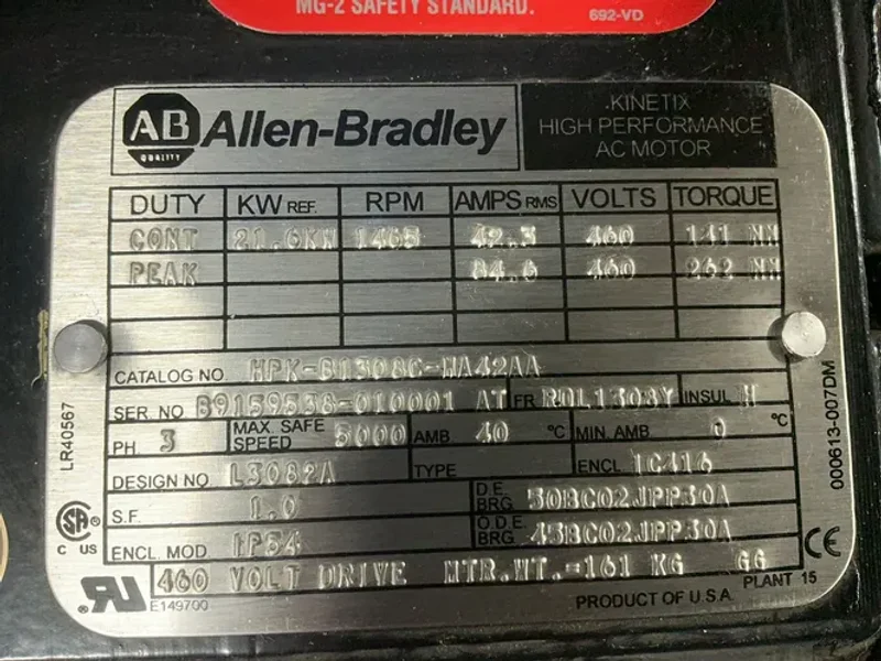 Allen-bradley  Ac Motor  - Hpk-b1308c-ma42aa