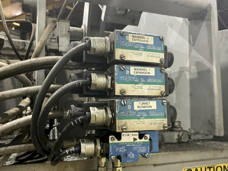 20,000 LB X 48" COLT CHD-DR2000 DOUBLE END UNCOILER WITH ROWE COIL CAR. STOCK # 0217826