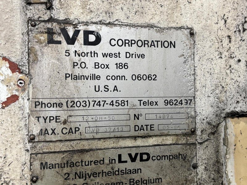 12' X 1/2" LVD MODEL #12-OH-50 HYDRAULIC POWER SHEAR: STOCK 16342