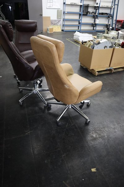 Highback Office Chairs on Casters (3)- Auction Item