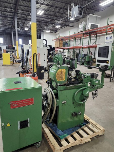Royal Master Gen 5 (TG12x3) CNC  Guidewire  Centerless Grinder, Grinding Wire from: .0001" to .250", up to 17', with Scale Feedback to: .000004", Strongarm CNC Mini Station 15.1 - Windows Control , 7.5 HP. with Accu-Feed AGF 5M-V Wirefeeder,