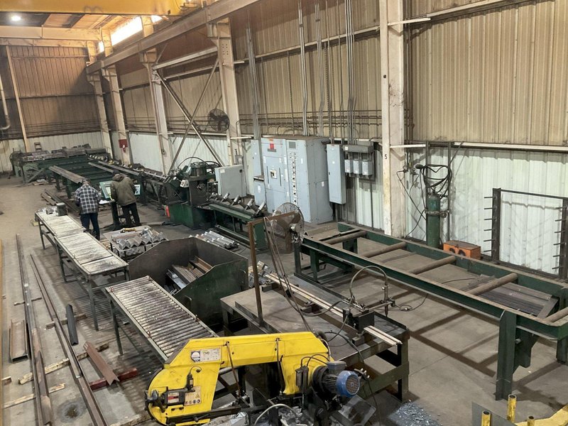 6" x 6" x 1/2" CONTROLLED AUTOMATION MODEL #ABL-74 AUTOMATIC ANGLE PUNCH &amp; SHEAR LINE: STOCK #24935