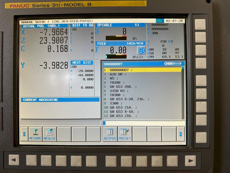 Used, 48" x 78" Geminis Model GT5 G2 - Flat Bed CNC Lathe with Y Axis