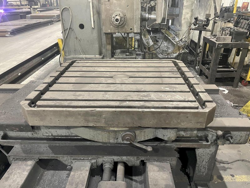 5&quot; WOTAN  MODEL #B-130 ROTARY TABLE &amp; #50 TAPER HORIZONTAL BORING MILL: STOCK 15974