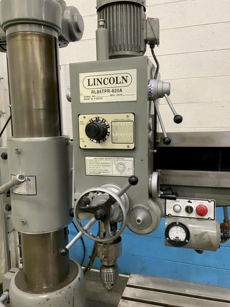 8" X 36" LINCOLN MODEL 820A RADIAL ARM DRILL: STOCK #80957