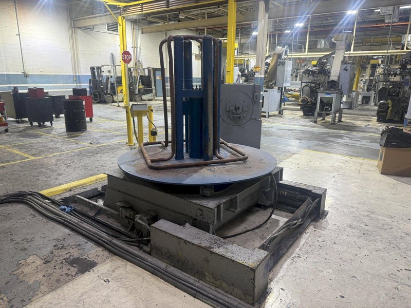 10,000 LBS WIRE COIL PAYOFF UNCOILER WITH HYDRAULIC TILT TABLE : YOBRO #26074