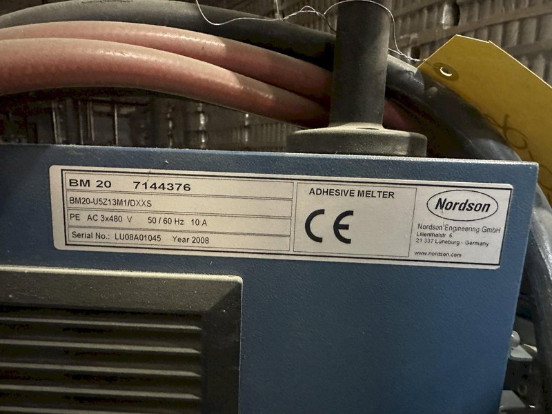 NORDSON MODEL #BM-20 RESIN TRANSFER &amp; ADHESIVE  GLUE MELTING SUPPLY SYSTEM: STOCK #21052