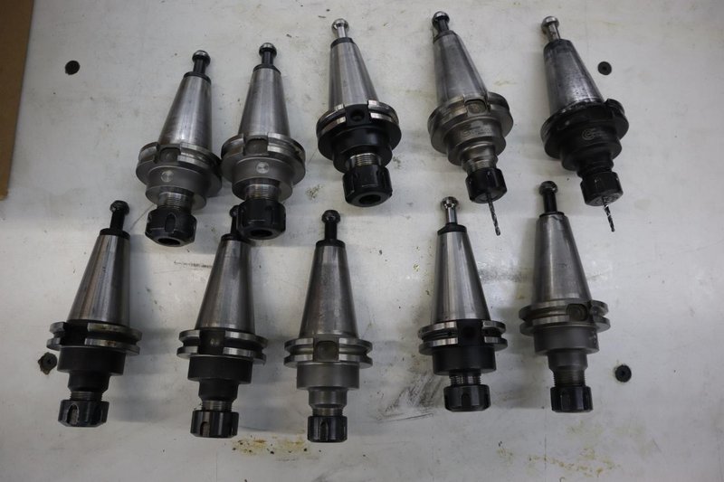 CT40 Taper Tool Holders; (3) ER20 Collet Holders, (7) ER16 Collet Holders- Auction Item
