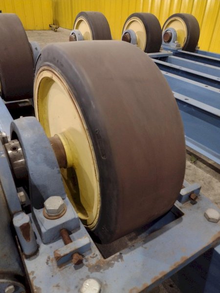 40 TON (80,000 LBS) x 15' WEBB MODEL R-500 POWERED TANK TURNING ROLLS; 1 DRIVE &amp; 3 IDLERS: STOCK #23747