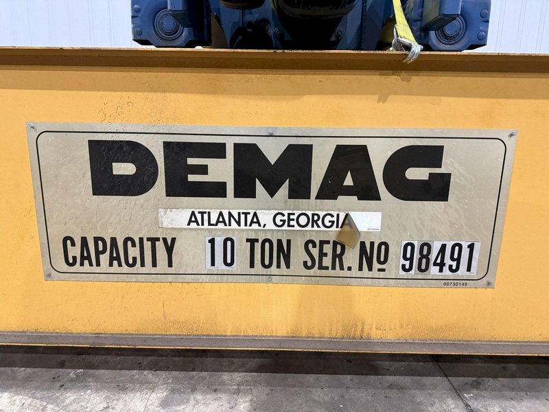 10 TON X 50' DEMAG DOUBLE GIRDER BRIDGE CRANE, NEW 1998: YOBRO #24519