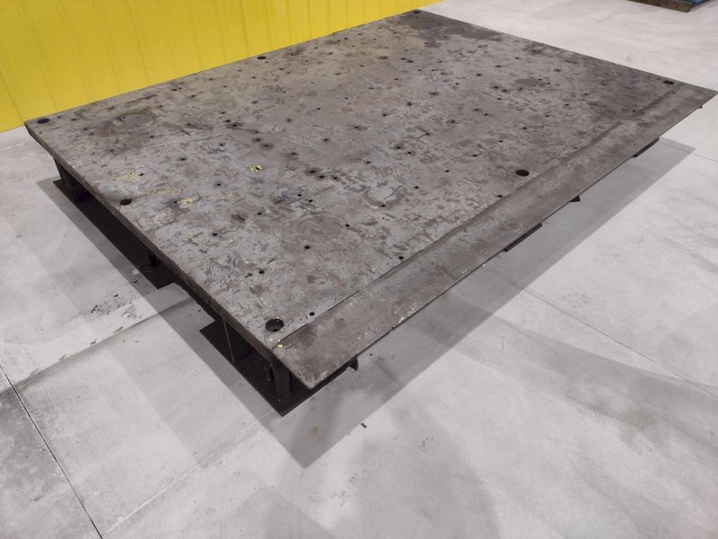 92&quot; X 120&quot; HEAVY DUTY STEEL SURFACE PLATE LAYOUT TABLE: STOCK #19730