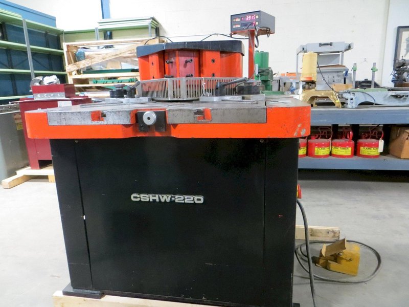 .236 x 8.66 x 8.66 Amada Hydraulic Power Notcher Model CSHW-220