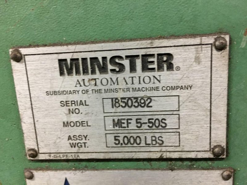20,000 LB x 50" x .040" Minster Servo Feed Line