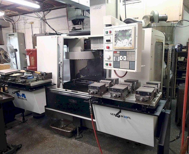 Haas VF-2 VMC, 1994- 4th Axis Ready, Kurt Vise