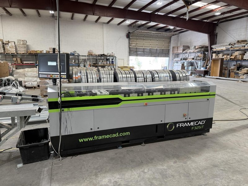 Framecad F325iT Roll Former, 2021 – 3MT Powdered Decoiler, Video Available