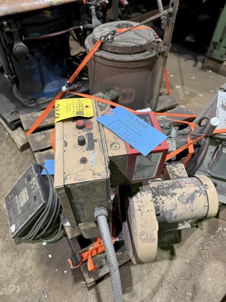 Mifco model B-180 100# gas fired melting furnace with gas system s/n 439-0315, 240 V 3 PH, 1800 - 2400 degree F