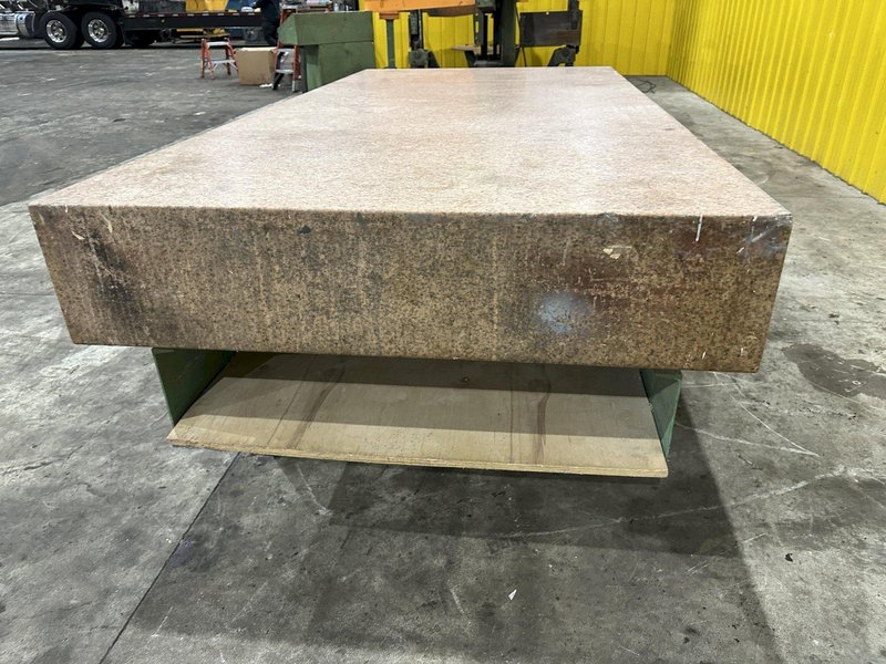 96&quot; X 48&quot; X 10&quot; STARRETT PINK GRANITE SURFACE PLATE &amp; STAND: STOCK #22917
