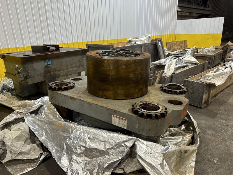 3000 TON NATIONAL (CROSBY GROUP) 4-POST HYDRAULIC PRESS / WIRE ROPE SWAGING MACHINE: STOCK #19450