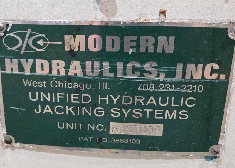 MODERN HYDRAULIC CORP 6007009 UNIFIED HYDRAULIC JACKING SYSTEM USED