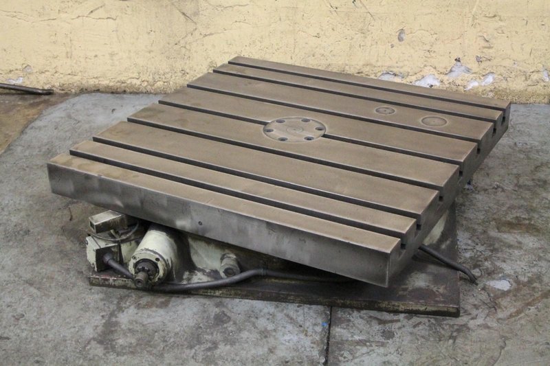 39-1/4&#039; X 39-1/4&#039; AIR LIFT ROTARY T SLOTTED TABLE: STOCK #65898