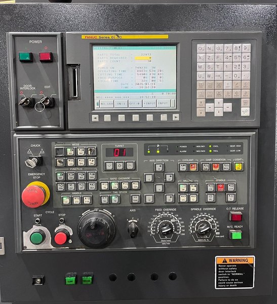 Samsung SL-35A/1500 CNC Turning Center – Long Bed Steady Rest Lathe