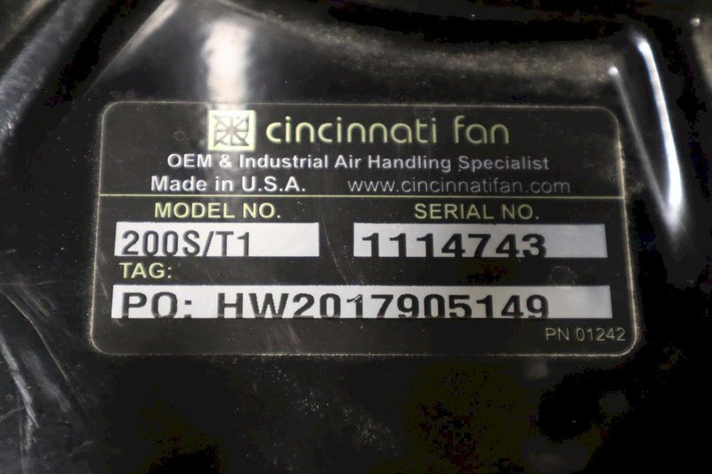 Cincinnati Fan 200S/T1 55 Gal Barrell Dust Collector- Auction Item