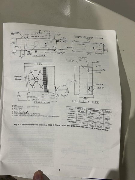 300 PSI United Technologies Carrier Model #38BK018300 Package Heat Pump: YOBRO #24461