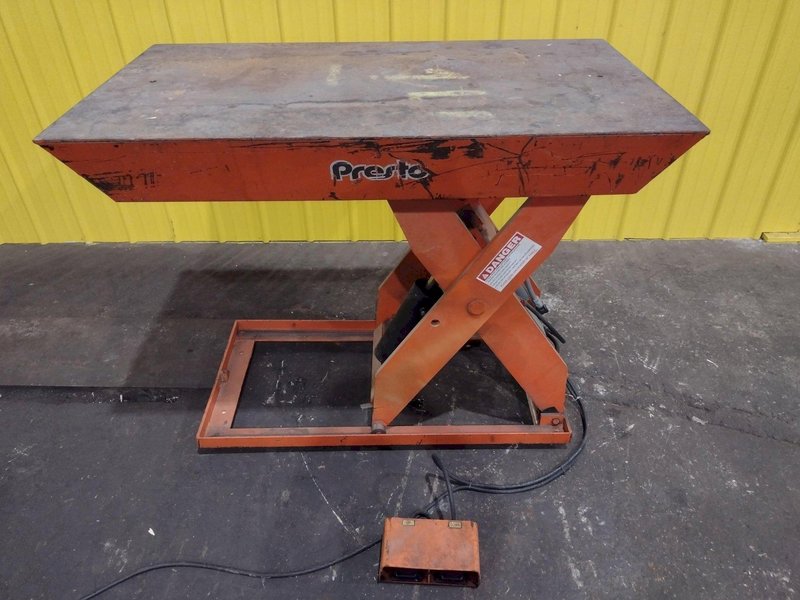 3,000 LBS X 32&quot; X 56&quot;  MODLE #L36-30-MOD PRESTO HYDRAULIC SCISSOR LIFT TABLE, SINGLE PHASE 110V: STOCK #19789