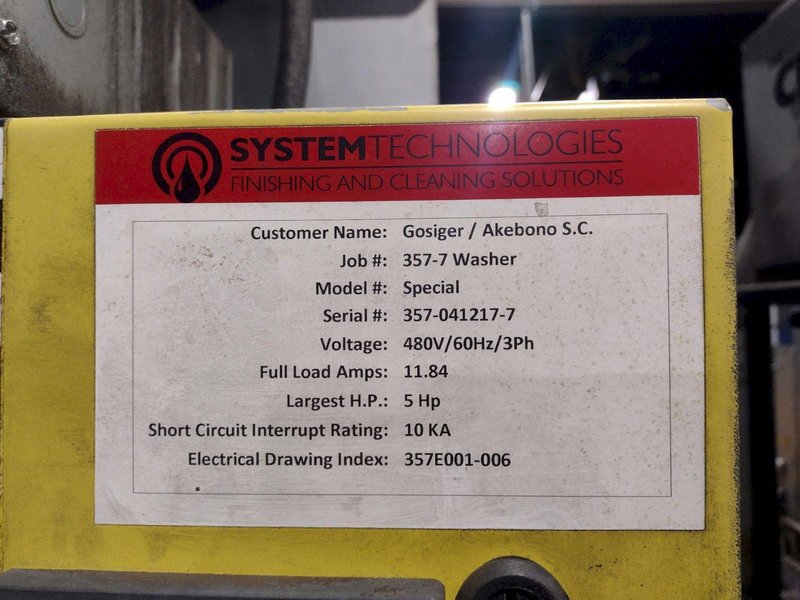 SYSTEM TECHNOLOGIES MODEL #CMI-123-480 CLEAN MACHINE HIGH PRESSURE STAINLESS STEEL PARTS WASHER: STOCK #14484