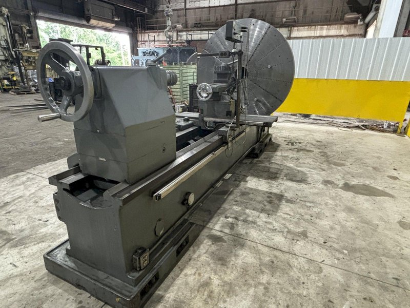48" / 60" SWING X 84" SIRCO MODEL #PA-36 HEAVY DUTY GAP BED ENGINE LATHE, 5.5" HOLE: STOCK #21004