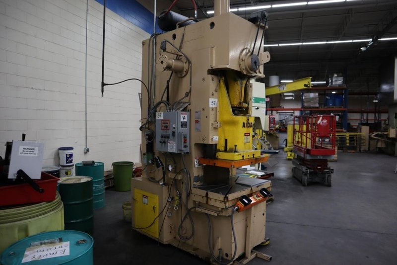 Aida PC-10 110 Ton Mechanical Punch Press, Single Ram, Eccentric Drive