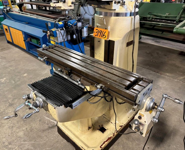 Chevalier Vertical Mill FM-3VS, 3 HP, V-Speed, 9&quot; x 42&quot; P.F. Tbl., DRO