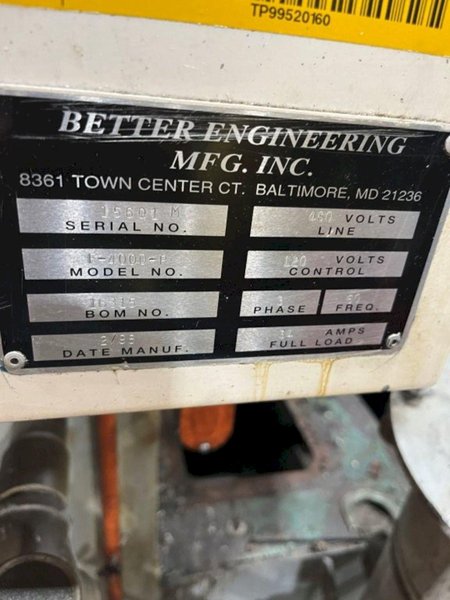 BETTER ENGINEERING F-4000P CABINET-TYPE TURNTABLE PARTS WASHER: YOBRO #24054