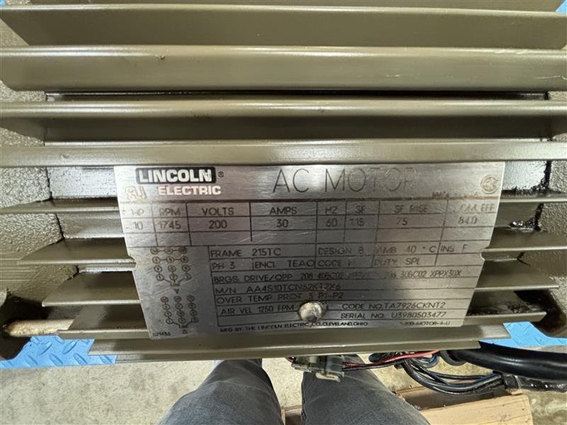 Used Haas VF-5 Spindle Motor - Lincoln Electric 10 HP Motor 30.3900E, 93-30-0319, 93-30-0319A