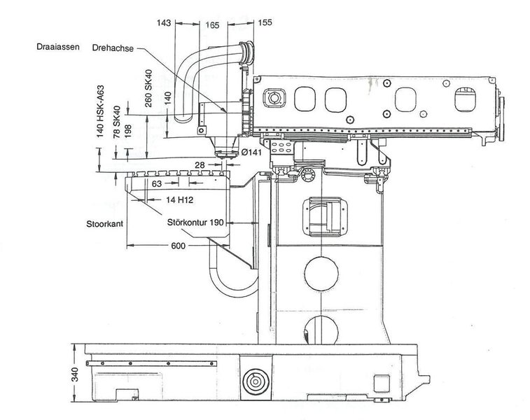 DMG Deckel Maho DMU 60T X: 630 - Y: 560 - Z: 560 mm
