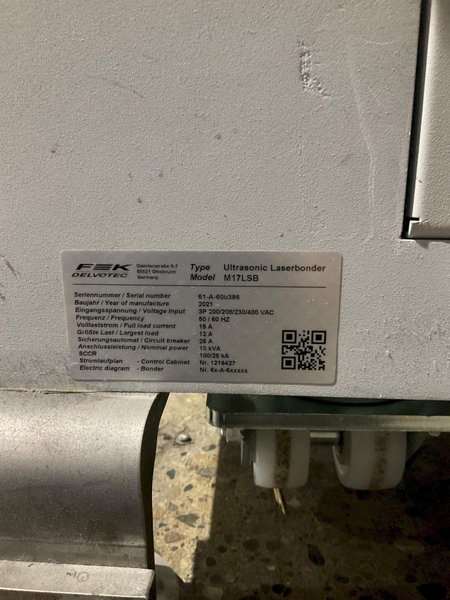 F&amp;K M17LSB ULTRASONIC LASER BONDER WIRE BONDER USED